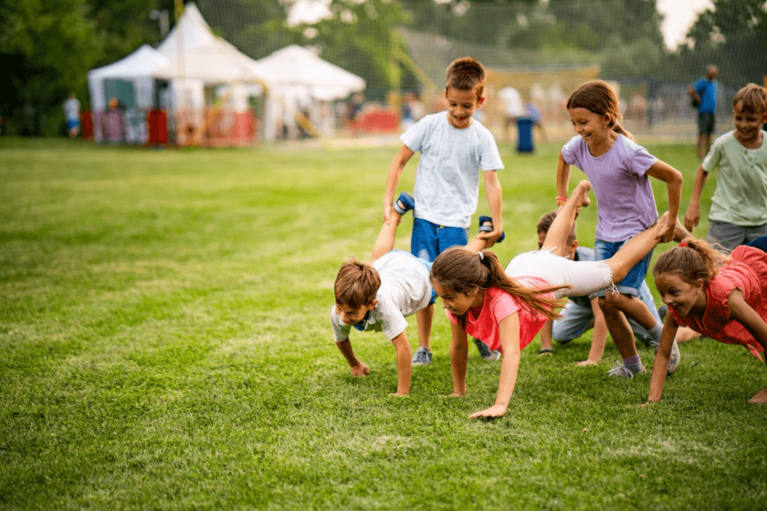 Little kids playing.