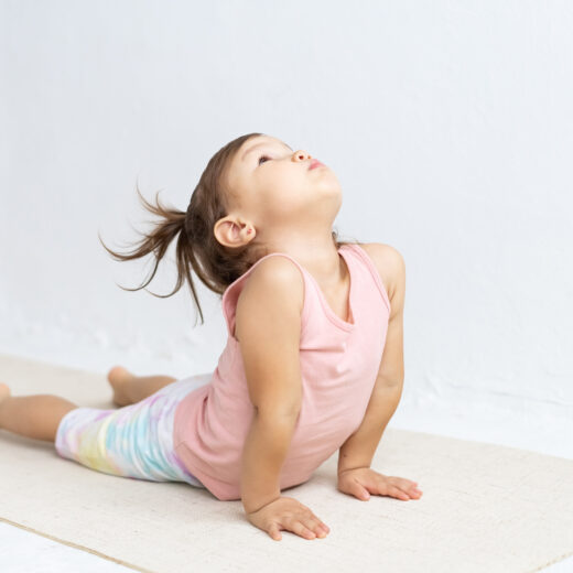 girl doing yoga.